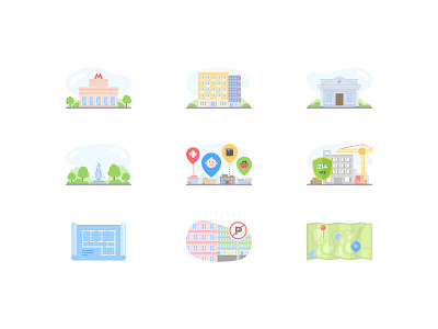 Real Estate benefits icons affinitydesigner flat icons icons madeinaffinity real estate