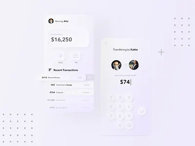 E-Wallet Neumorphism app balance clean ewallet light mobile app mobile ui neumorphic neumorphism product design ui wallet