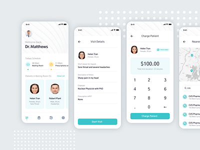 Telemedicine App android app ui design clean design doctor doctor app doctor appointment iphone minimalist patient pharma telehealth telemedicine ui visit waiting room white