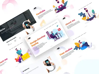 manoj sreeram | portfolio cards design designer developer illustration personal project portfolio portfolio site productdesigner typography ui webdesign website