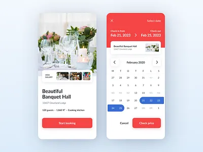 Place - Calendar 2021 app banquet booking booking app booking system button calendar calendar design calendar ui cta date picker gallery mobile app price rent rental select selection ui ux