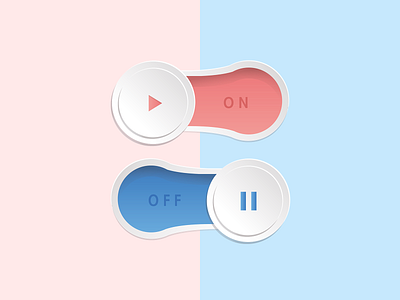 DailyUI 083 - Button 083 blue button button design buttons creative design daily 100 challenge dailyui dailyuichallenge design interaction design mobile app mobile ui on off switch pink skeuomorphism ui design ux design uxui