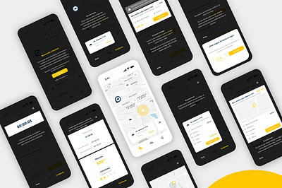 Pick-up app - Onboarding invisionapp logistics mobile app mobile ui onboarding redesign sketch app