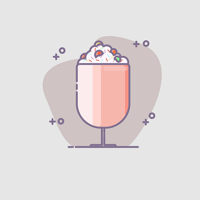 Flat Milkshake branding design flat flat design illustration milkshake wonderful