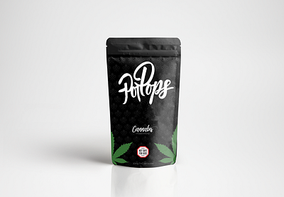 Potpops hand lettered logo packaging packaging design pot weed weed brand weed logo