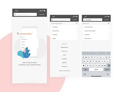 App Nexa - Search app brazil design fintech invoice ios mobile money organize paper product product design search shop startup ui uidesign ux uxdesign