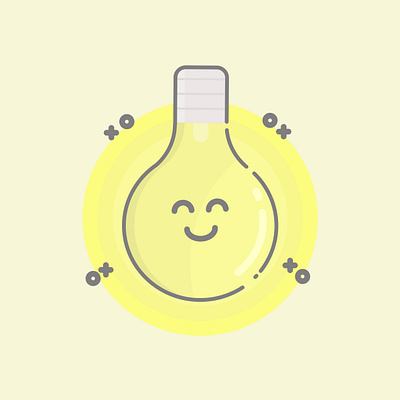 Flat Lamp design flat design illustration logo wonderful