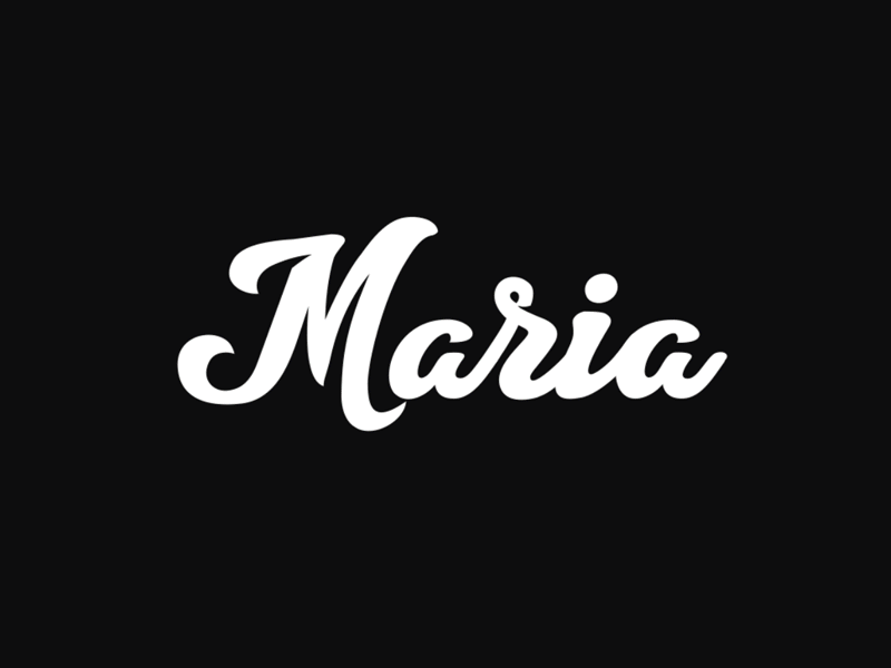 Maria animation animation after effects design illustration lettering logo love mary motion type vector