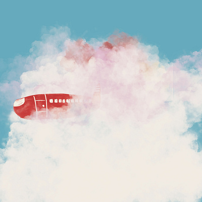 In the clouds aeroplane banner branding concept children illustration childrens book clouds cute illustration design illustration illustration art poster poster art poster design process procreate art ui uidesign