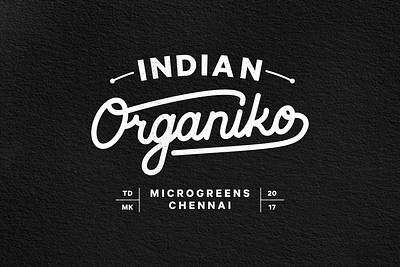 Indian Organiko Ver. 1 brand design branding design green handlettering handmade illustrator lettering logo minimal typography vector