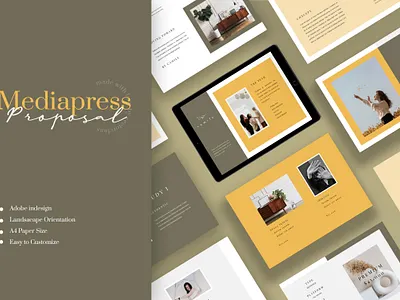 Camile – Media Press Kit Template a4 apparel brochure business catalogue clothing design flyer logbook mode models promotion sale