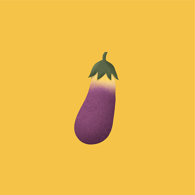 Eggplant colorful illustration procreate