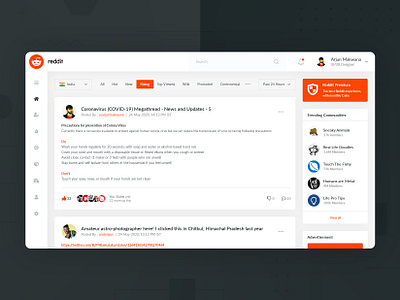 Reddit Redesign Challenge challenge creative design designer homepage landing modern reddit reddit challenge redesign template ui ui kit ui kits uplabs