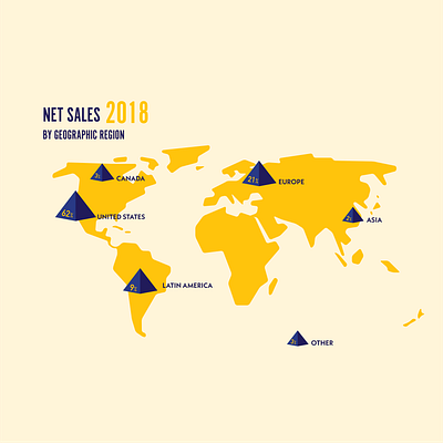 Map for Annual Report colorful illustration vector