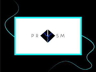 Prysm logo concept 2 3d cyan design light lightning logo minimal powerful prism prismacolor sly snake vector