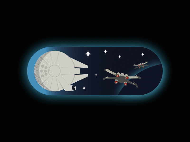 Light or Dark? Which Side Are You? animation darkside deathstar milleniumfalcon starwars switcher