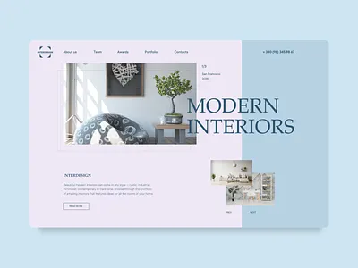 Modern Interiors Website clean ui creative design minimal modern typography ui ux web website