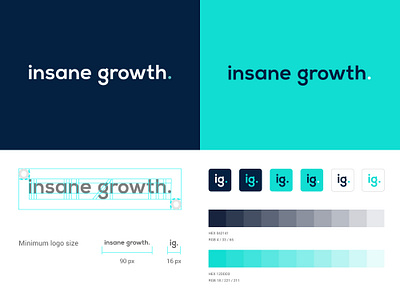 insanegrowth brand design brand identity branding design logo logodesign logotype mark stationery vector