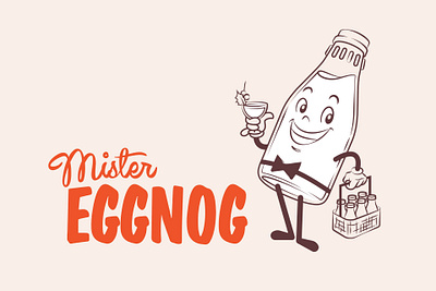 Mister Eggnog® 1950s chad syme characterdesign digital illustration illustration logo mascot logo retro design