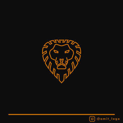 Lion logo mark branding design illustration logo vector