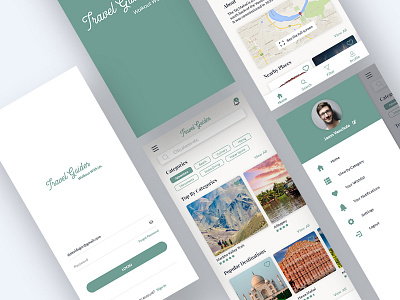 Travel Guide app design designer travel travel agency travel app travel guide traveling ui uiux