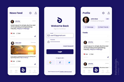 Social Media Concept App app app design branding concept creative design design design app designer illustration ios app ios app design social socialmedia ui ui design uidesign vector