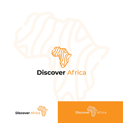 DISCOVER AFRICA branding design flat logo minimal