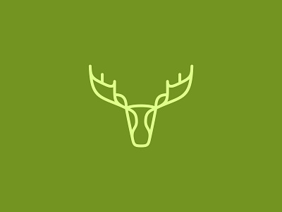 Moose Logo animal logo brand branding deer icon linear logo mark mascot moose vector