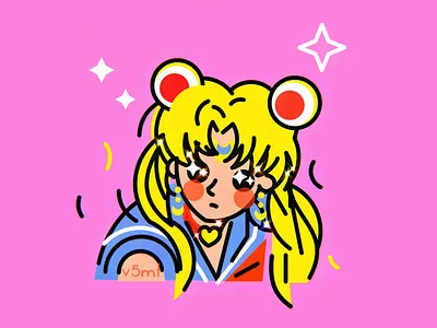 My Sailor Moon ✨ anime avatar avatar icons cartoon character characters design drawing geometric illustration icon iconography icons illustration logo sailor moon social media ui vector