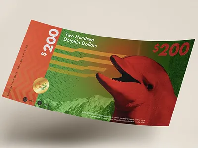 Dolphin Dollars Money Design by Simply Whyte Design design digital digital art graphic design
