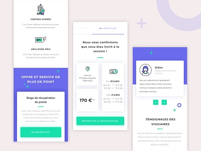 Plus de points Mobile design icons illustration inspiration mobile mobile ui purple responsive design summary testimony tunnel ui ux