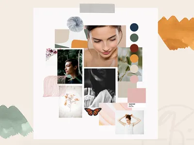 Mood Board for Quietly Confident by Simply Whyte Design branding design digital digital art graphic design logo mood board