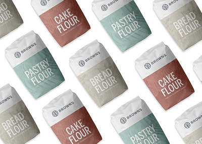 Browns Flour Packaging brand identity branding flour graphic design logo logo design logo designer logos minimal package packagedesign packaging packaging design wheat