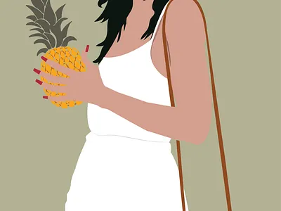 Tropical Fashion Woman by Simply Whyte Design design digital digital art graphic design illustration minimal vector