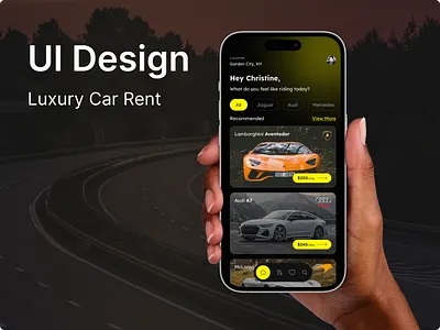 Luxury Car Rent - App Design app design design figma ui uiux ux