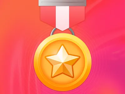 star medal badge design gold medal star ui