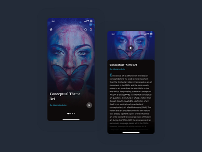 Design Articles App article article design blogs dark theme design readers ios app ios app design news play video product design reading app ui uiux uxui video visual ui design