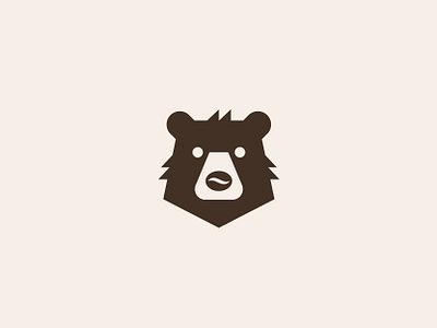 Coffee Bear animal bear coffee food icon logo mark simple symbol