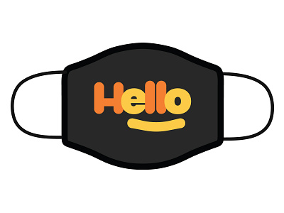 Hello mask covid19 hello lockdown mask stay safe stayhome typogaphy