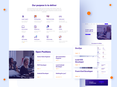 Codahead Redesign - Career business career clean clean ui custom design interaction jobs landingpage layout modern open positions ui ux website website design