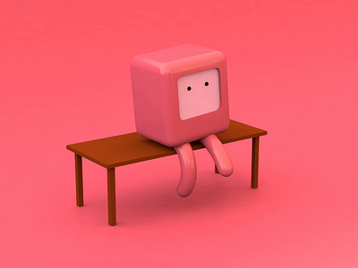 Watching TV 3d 3d art animation blender character character design cinema 4d illustration render tv