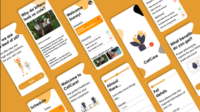 Catcare app design ui ux