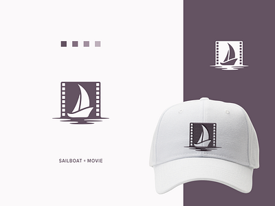 Sailboat Movie boat boats cool design line logo logodesign minimalist modern monogram movie sail sale simple