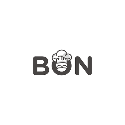 BON 11 branding chef logo flat illustration typography