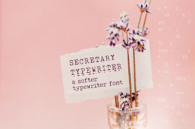 Secretary Typewriter font design font retro retro design serif font typewriter typewriter font typography