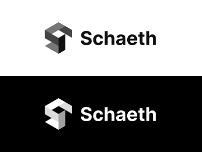 Schaeth Logo / Branding – Black & White Version branding consulting consulting logo dark identity it light logo icon logodesign logomark logotype symbol typogaphy vector