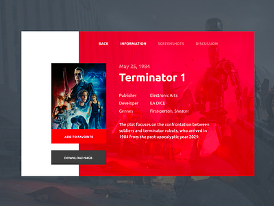 Movie Card daily ui dailyui design