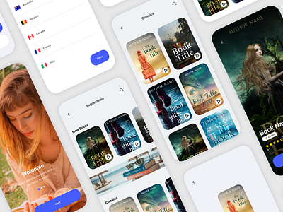 Kleio Book Listening App UI Kit app book design ios light listening listing mobile sketch ui ui8