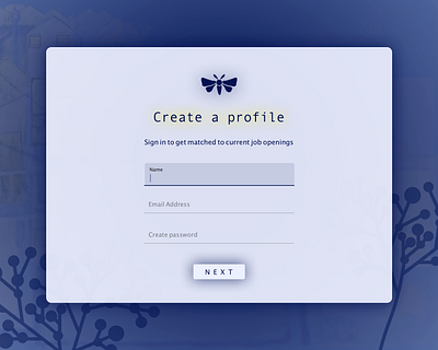 Job matching website design interface material ui moth nocturnal ui ui design uidesign web design website