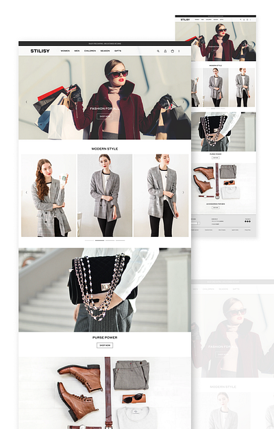 STILISY - Fashion Website Project branding design fashion fashion brand flat minimal ui user friendly ux web website